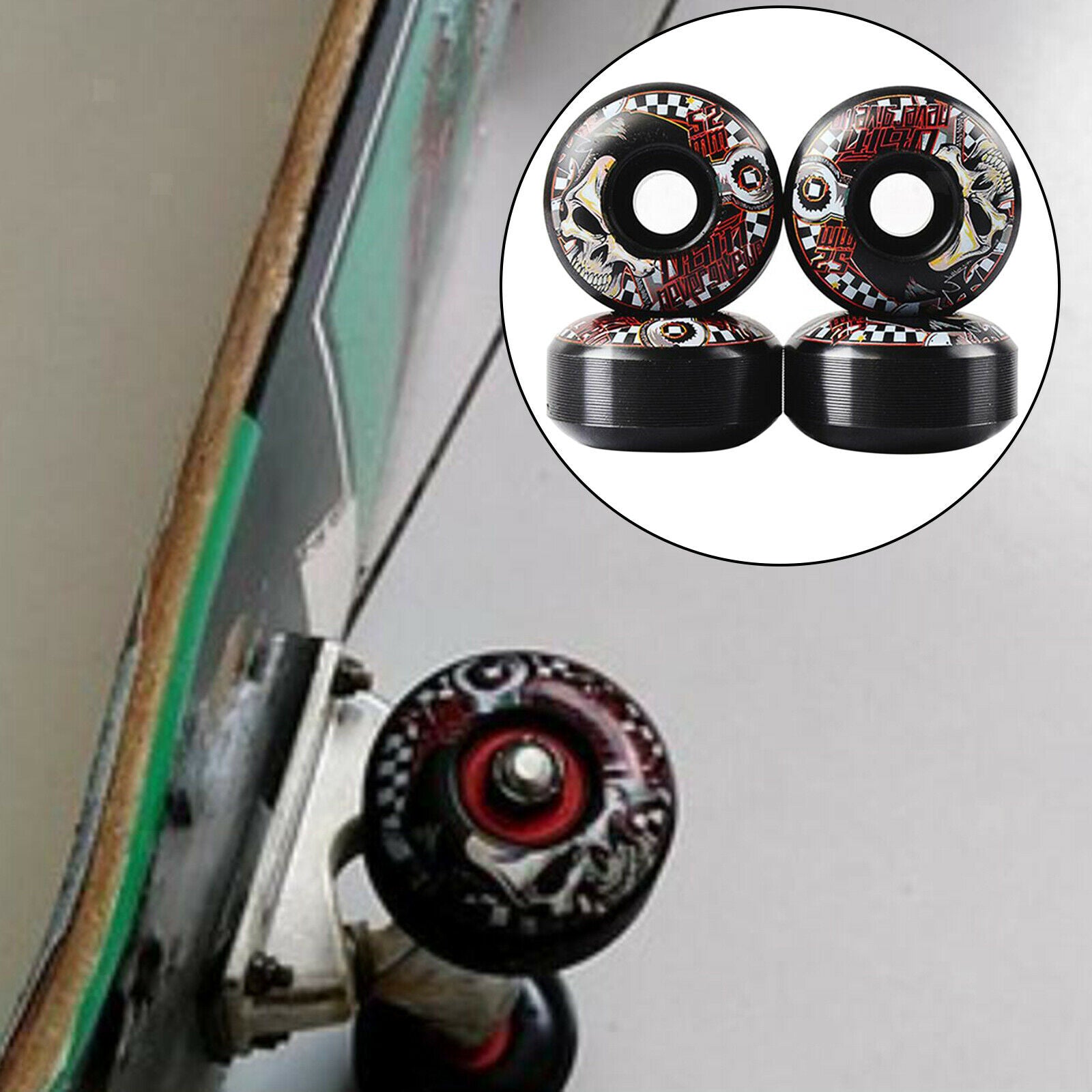 4Pcs 51D Skateboard Wheels 52x30mm Non-slip Skate Board Cruiser Roller Parts