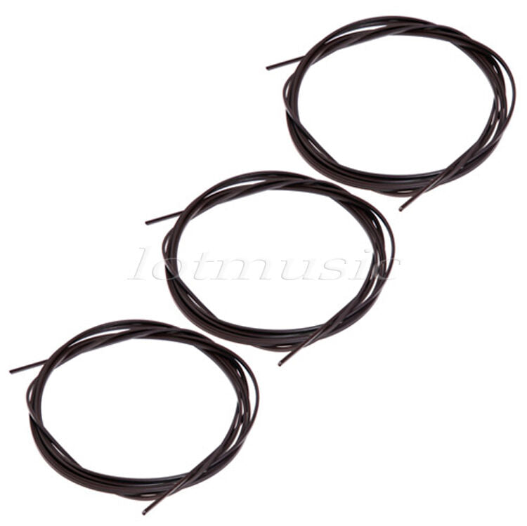 3 Pcs Acoustic Classical Guitar Bindings Purfling Strip 1650x2x1.5mm Coffee ABS