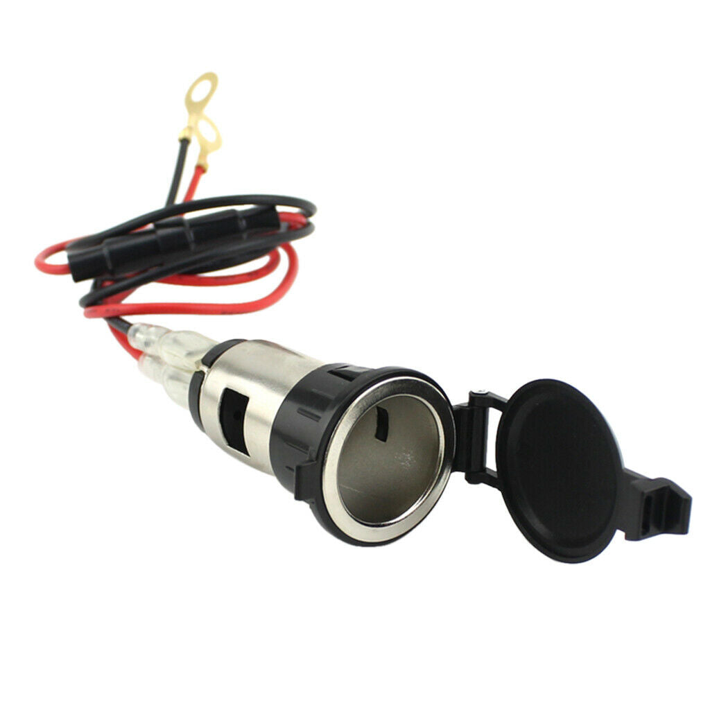Waterproof Socket Adapter Charger 12V Power Supply Accessory Wire Fuse for Auto