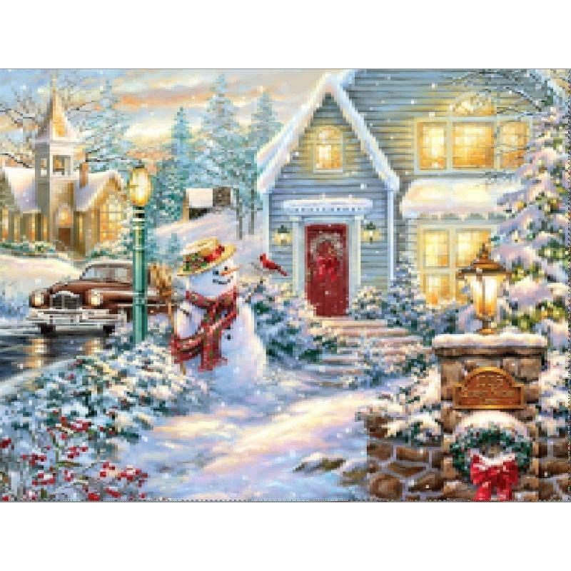 4 Sets Christmas Girl 5D Full Drill Diamond Painting Embroidery Cross Stitch Kit