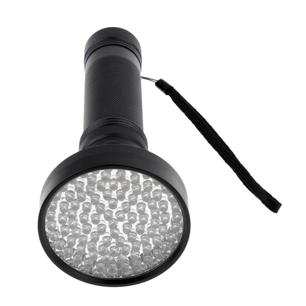100LED UV Blacklight Flashlight Currency Detector w/ Goggle Outdoors 395nm