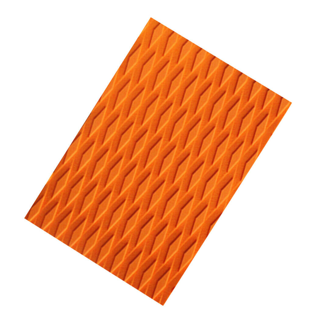 2X EVA Diamond Groove Surfboard Surfing Traction Pad Deck Grip Tail Pad orange