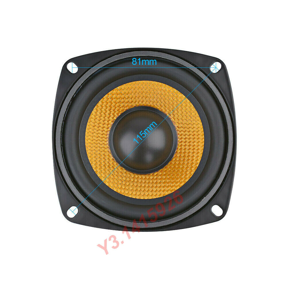 1Pc  4 inch Portable Speaker 4 Ohm 15W Bass Speaker DIY Multimedia Subwoofer New