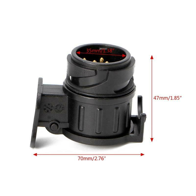 Waterproof 13 To 7 Pin Plug Trailer Caravan Electric Adapter Socket Connector