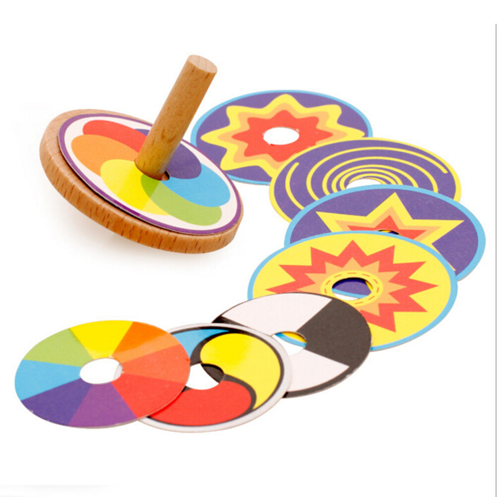 Wooden Classic Spinning Top Gyro Children Kids Developmental Gifts tdJC.l8