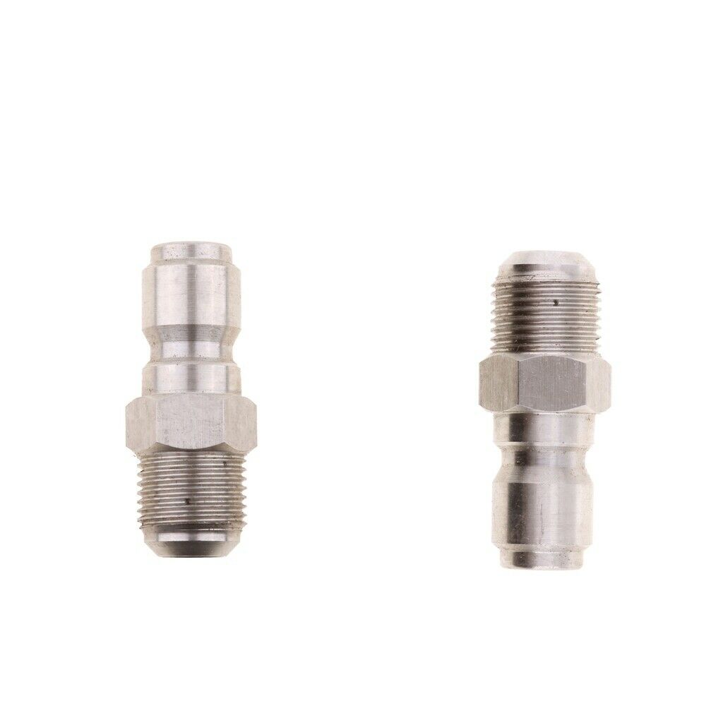 2Pcs 3/8" Quick Connector to 15mm Male Adapter Plug Set for Pressure Washer