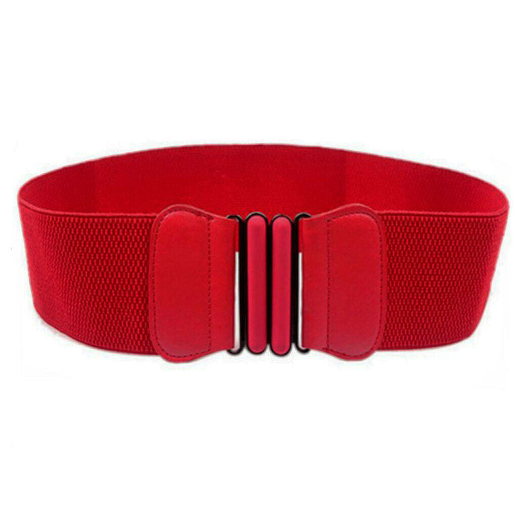 3 Pieces Womens Faux Leather Wide Elastic