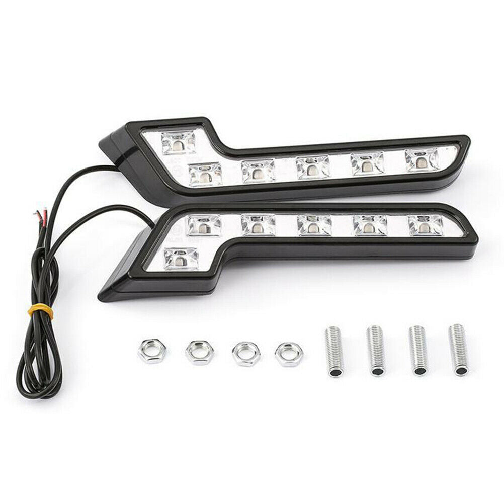 2X L Shaped 6LED Super White Waterproof Driving Fog Light Lamp Car Accessories