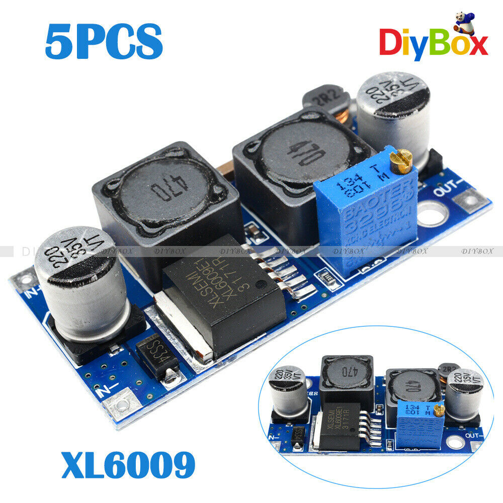 5PCS DC Boost Buck adjustable step up down Converter XL6009 Module Solar Voltage