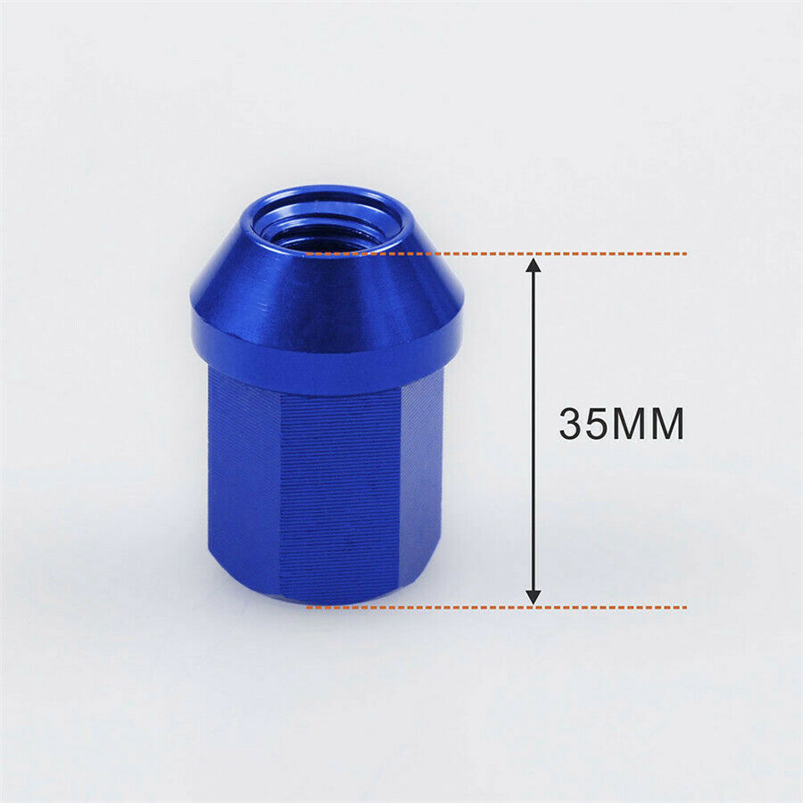20* M12X1.5MM BLACK Anti-theft Wheel Nuts alloy steel TUNER RACING WHEEL LUG NUT