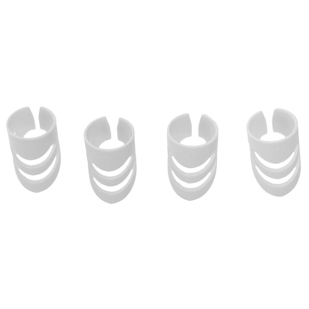 8 Pieces Plastic Guitar Fingertip Protector Finger Guard for Bass Guitar - L
