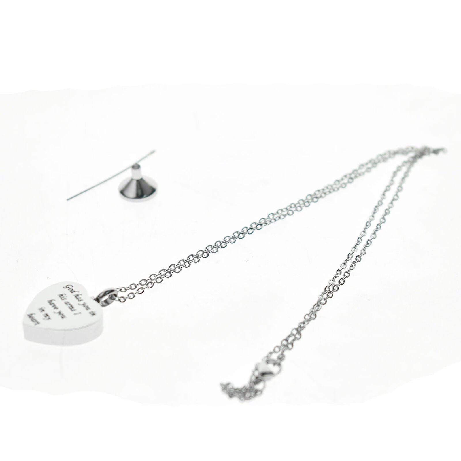 Fashion Unisex New God has You in his Arms Heart Cremation Urn Ashes Necklace