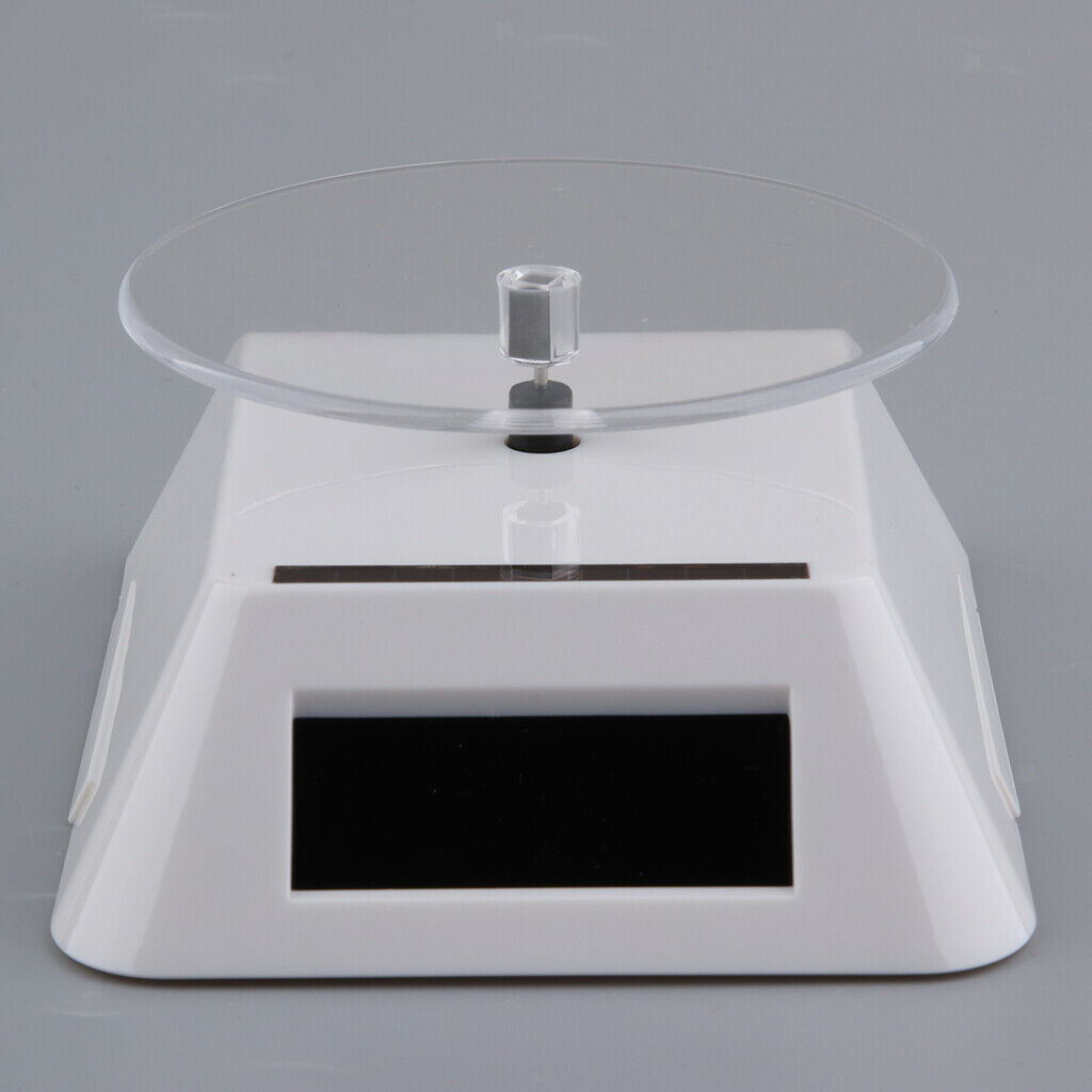 Solar Powered Display Stand A White Turntable