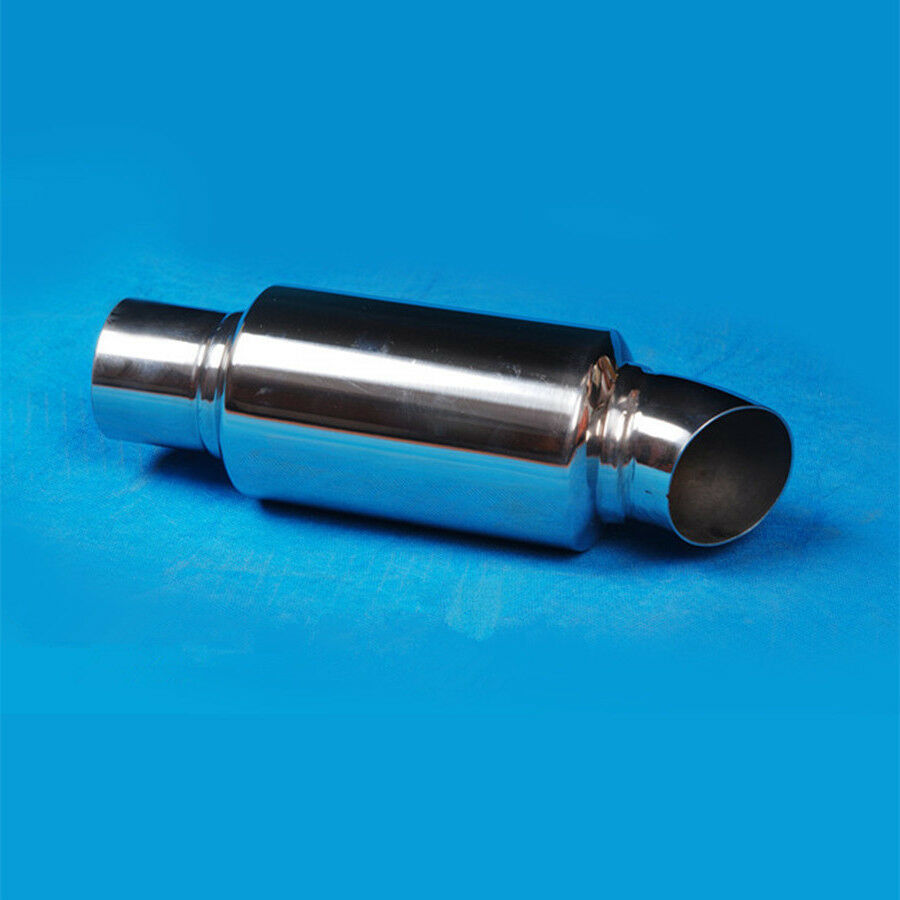 Car Muffler Exhaust Pipe Tip Resonator Polished Bent Stainless Steel Burnt Tip