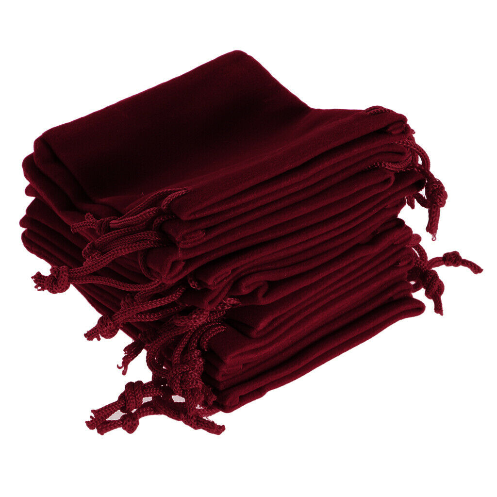 Gift Bags Wedding Gift Wrapping Drawstring Watches Pouches 7x9cm  Wine Red