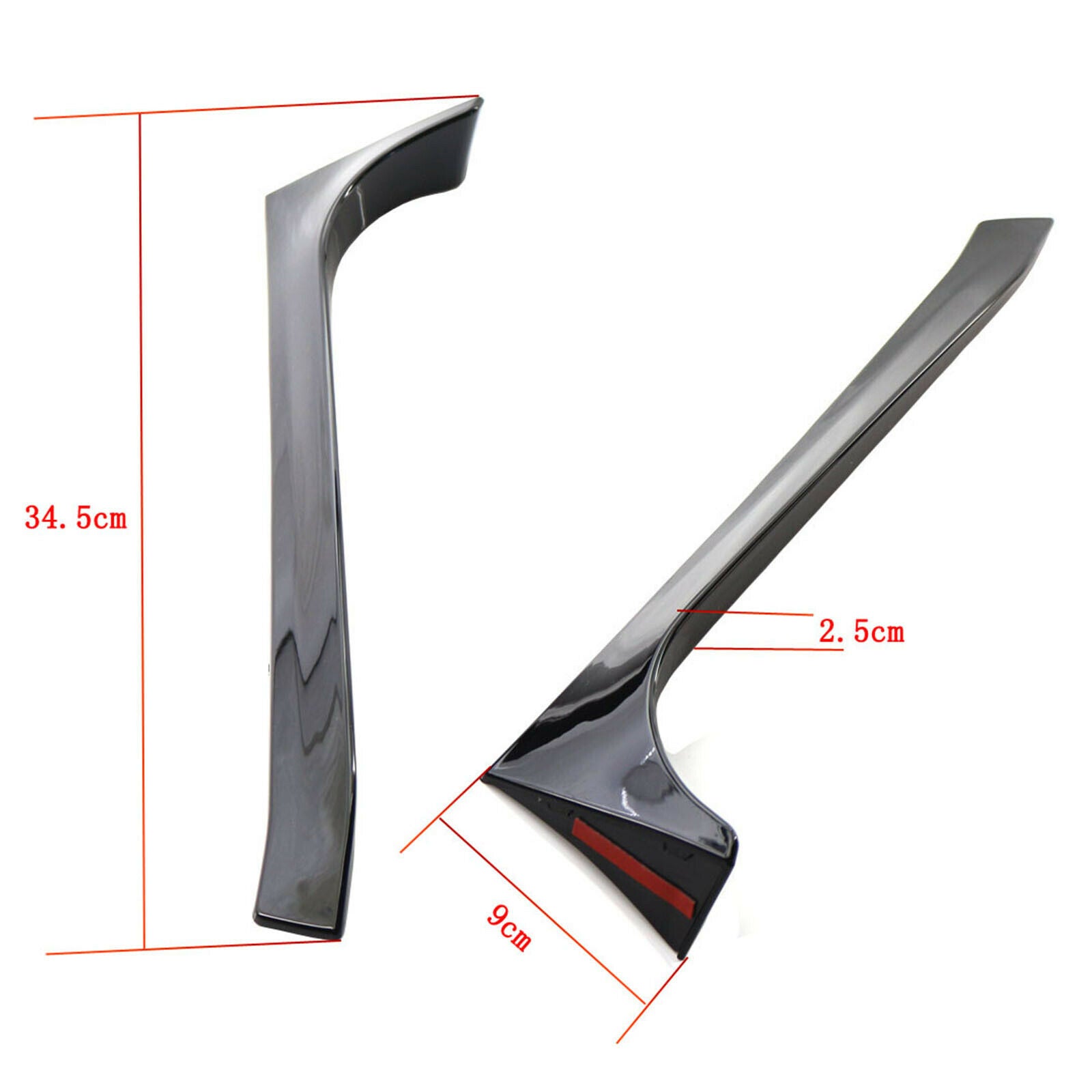 2Pcs Rear Roof Window Side Spoiler Wing Plastic Car-Styling Trim Cover for VW