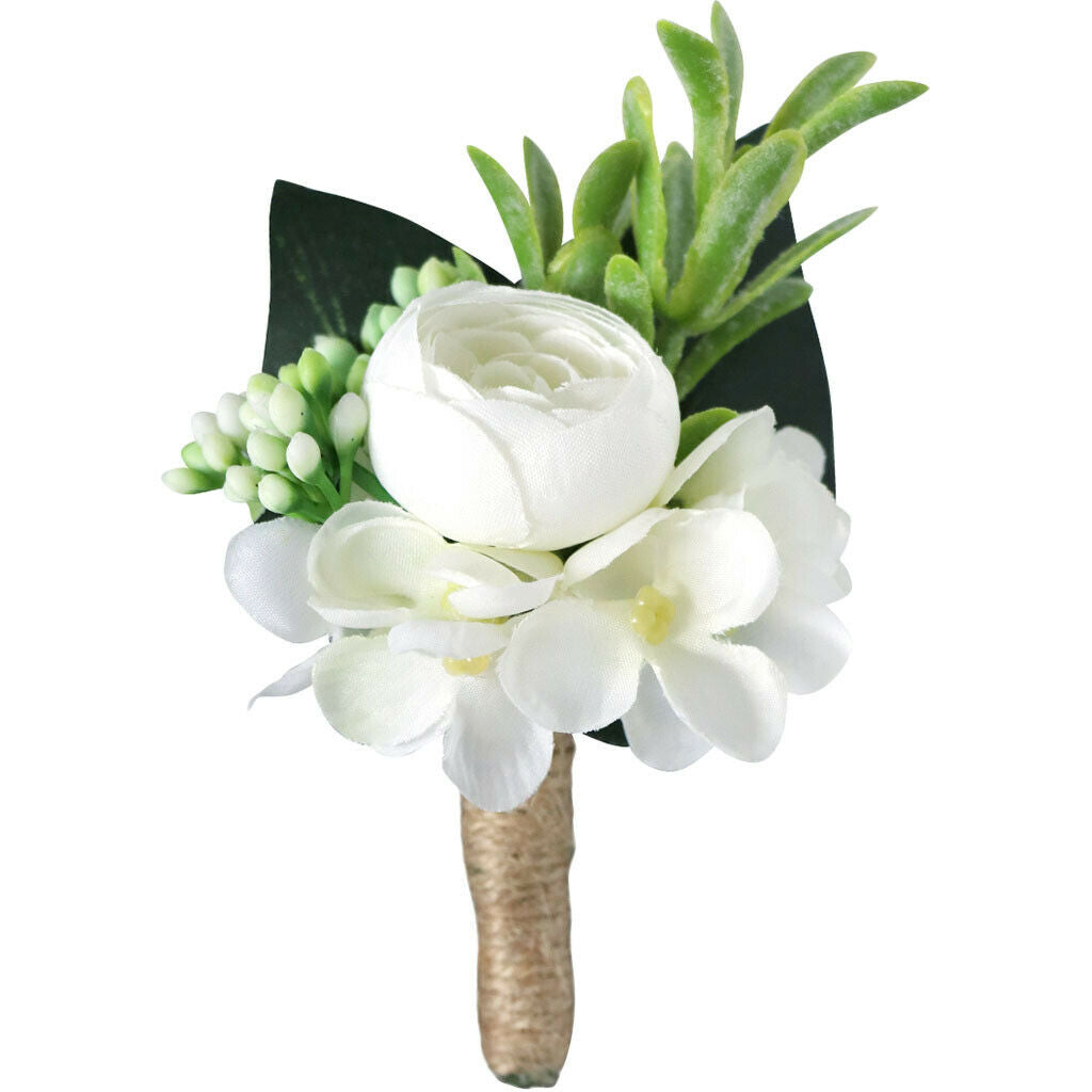 Boutonniere Men Wedding Suit Corsage Wristlet Groom Bride Flowers Prom