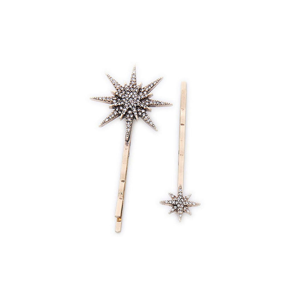 18Pcs Women Lady Crystal Moon Star Rhinestone Hairpin Hair Clip Barrette Set