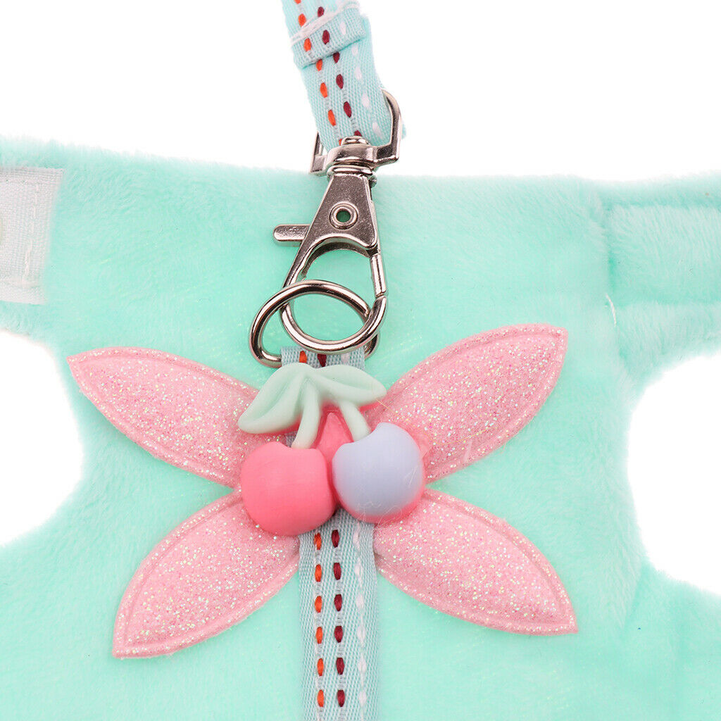 2 Set Soft Small Animal Pet Hamster Chinchilla Harness Vest Leash Lead S