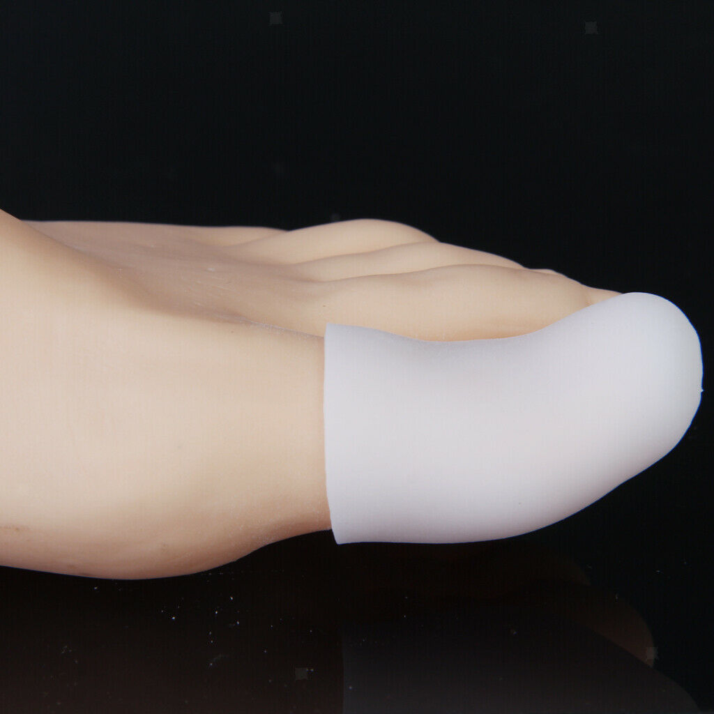 Unisex Soft Gel Toe Caps Protectors Pads Covers for Ingrown Toenails 4x1.8cm