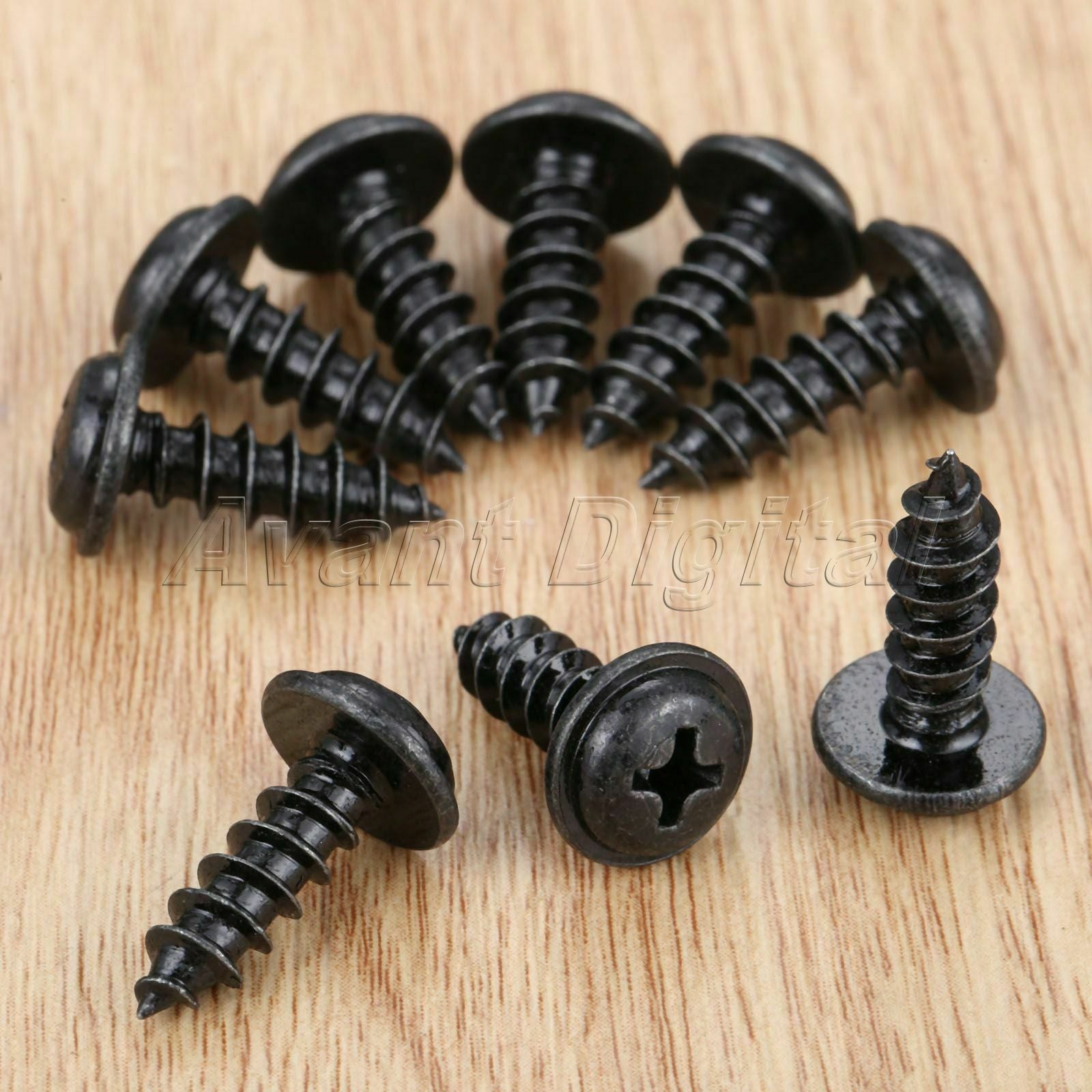 50x Auto Tapping Screws Fasteners Retainers 10.8x18.8mm Clips Metal Universal