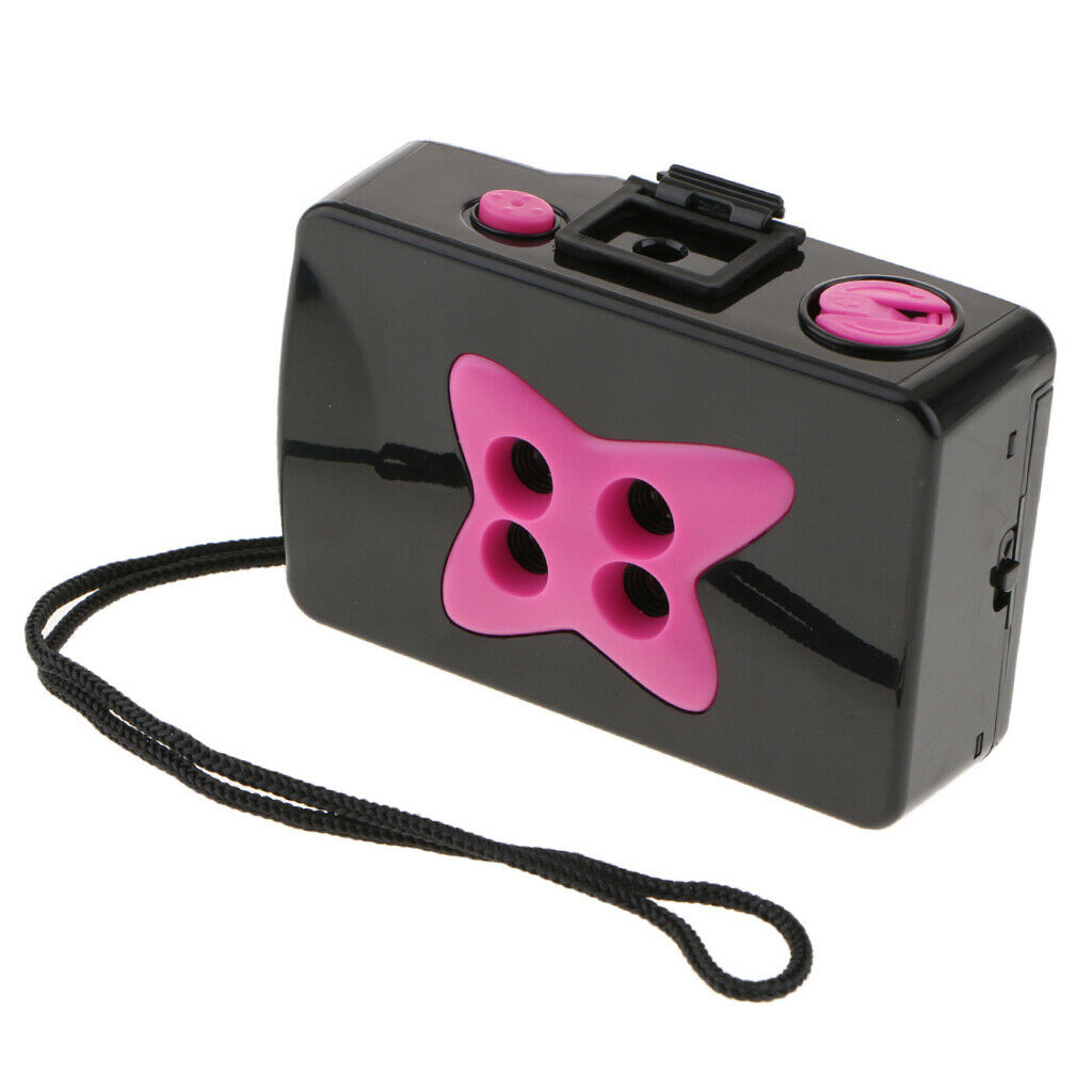 Mini Cute Lomo 4 Lens Film Cameras for Casual Snapshot Photography, Black