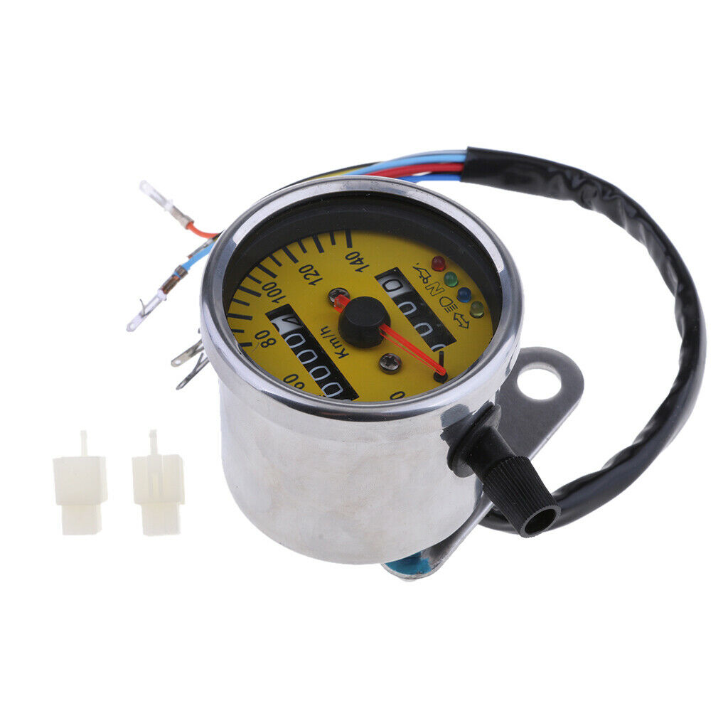 60mm Motorbike Universal LED Speedometer Gauge with Four Indicator Functions