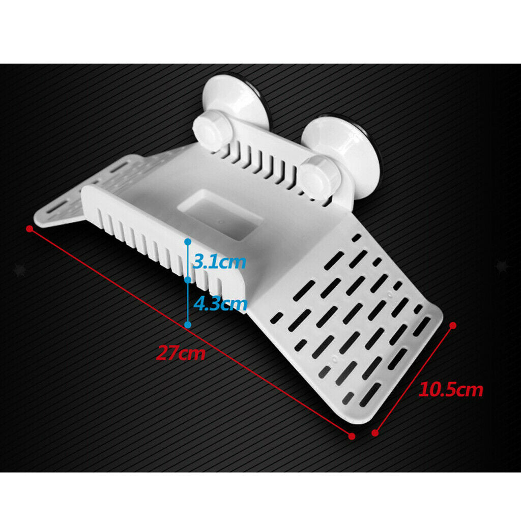 Turtle Pier, Plastic Tortoise Basking Platform for Semi Aquatic Animals - White