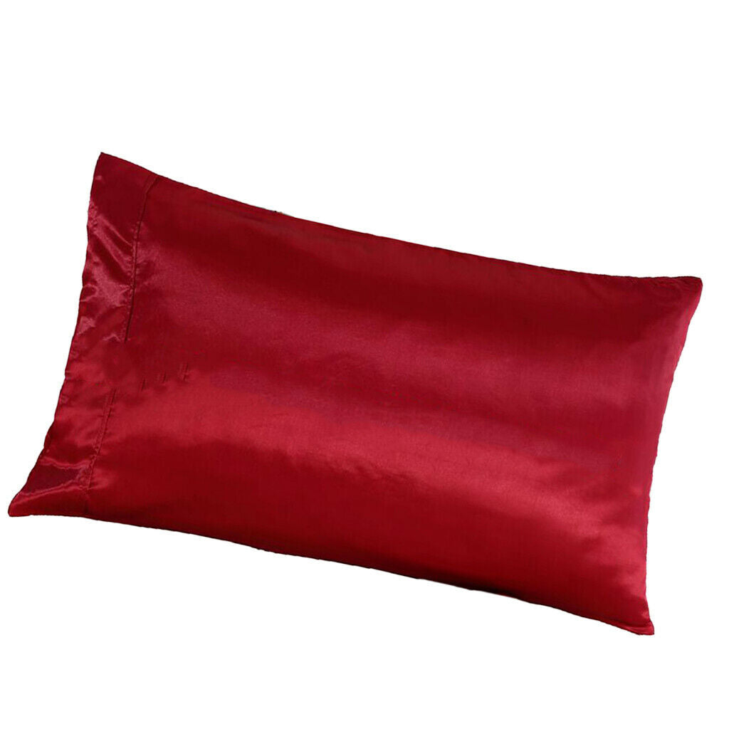 Faux Silk Satin Pillowcase 50*76cm Red