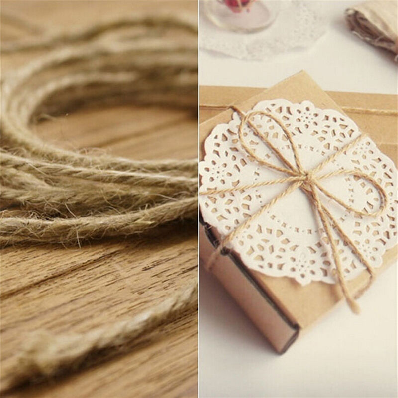 33M Christmas Hemp Rope Cord Marline for Wedding Favors Candy Boxes DIY D.l8