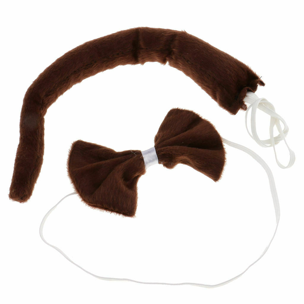 5pcs Lovely Monkey Ears Headwear Bow Tail Tutu Skirt Set Fancy Dress Up