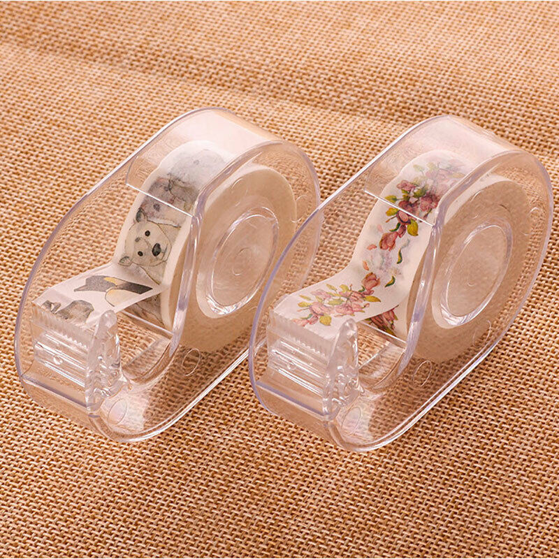 1pc Transparent Tape Dispenser Cutting Student Tape Dispenser Acrylic Sta.l8