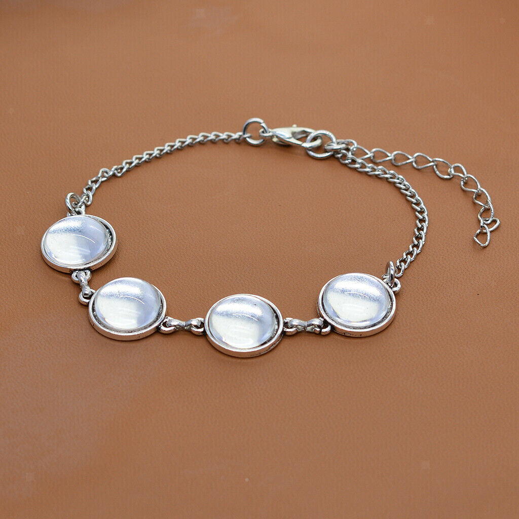 50Pc Blank Bezel Pendants Blanks Base Settings Tray for Jewelry Making 12mm