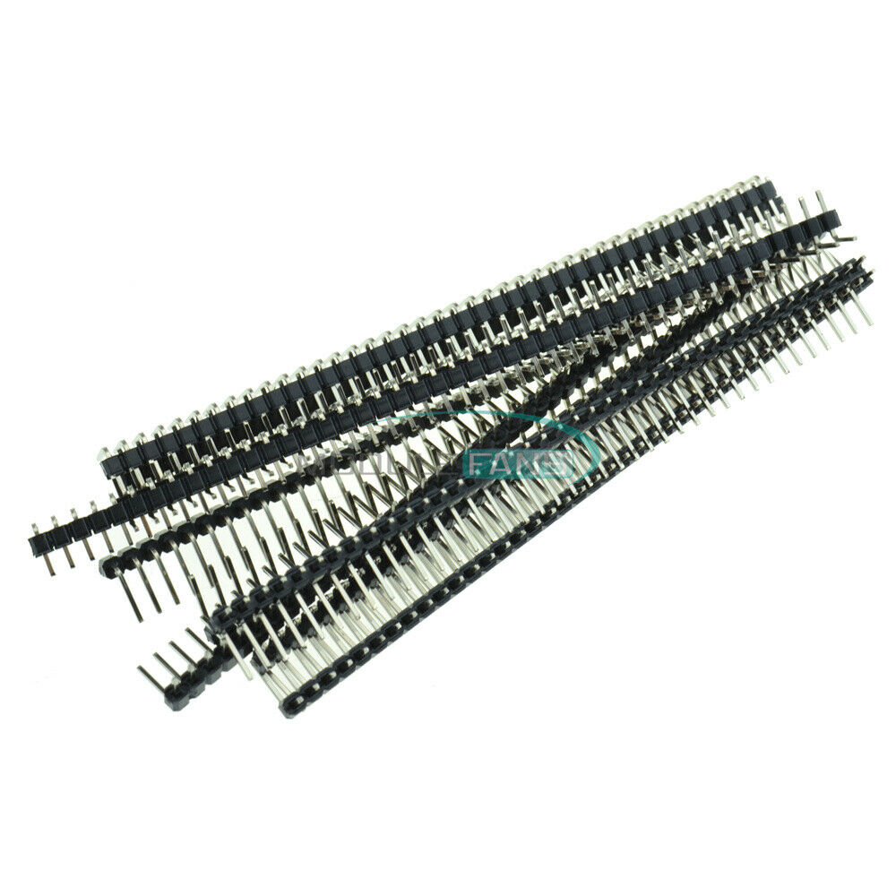 30PCS 2.54mm 40Pin Right Angle Single Row Pin Header PCB For Arduino