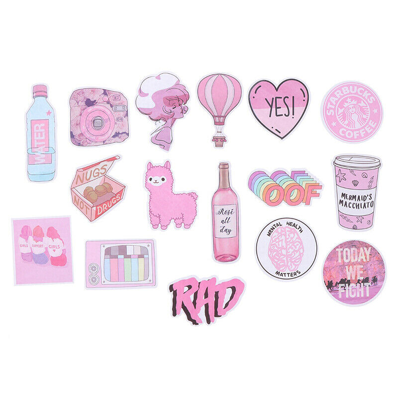 103 PCS Cute Cartoon Stickers Fashion Girl Pink Anime Graffiti Sticke.l8