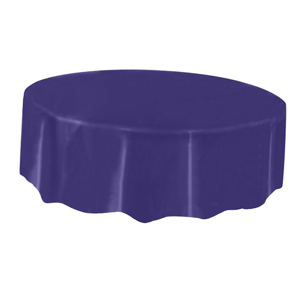 Plastic Disposable Table Covers Round Tableware Wedding Party Purple