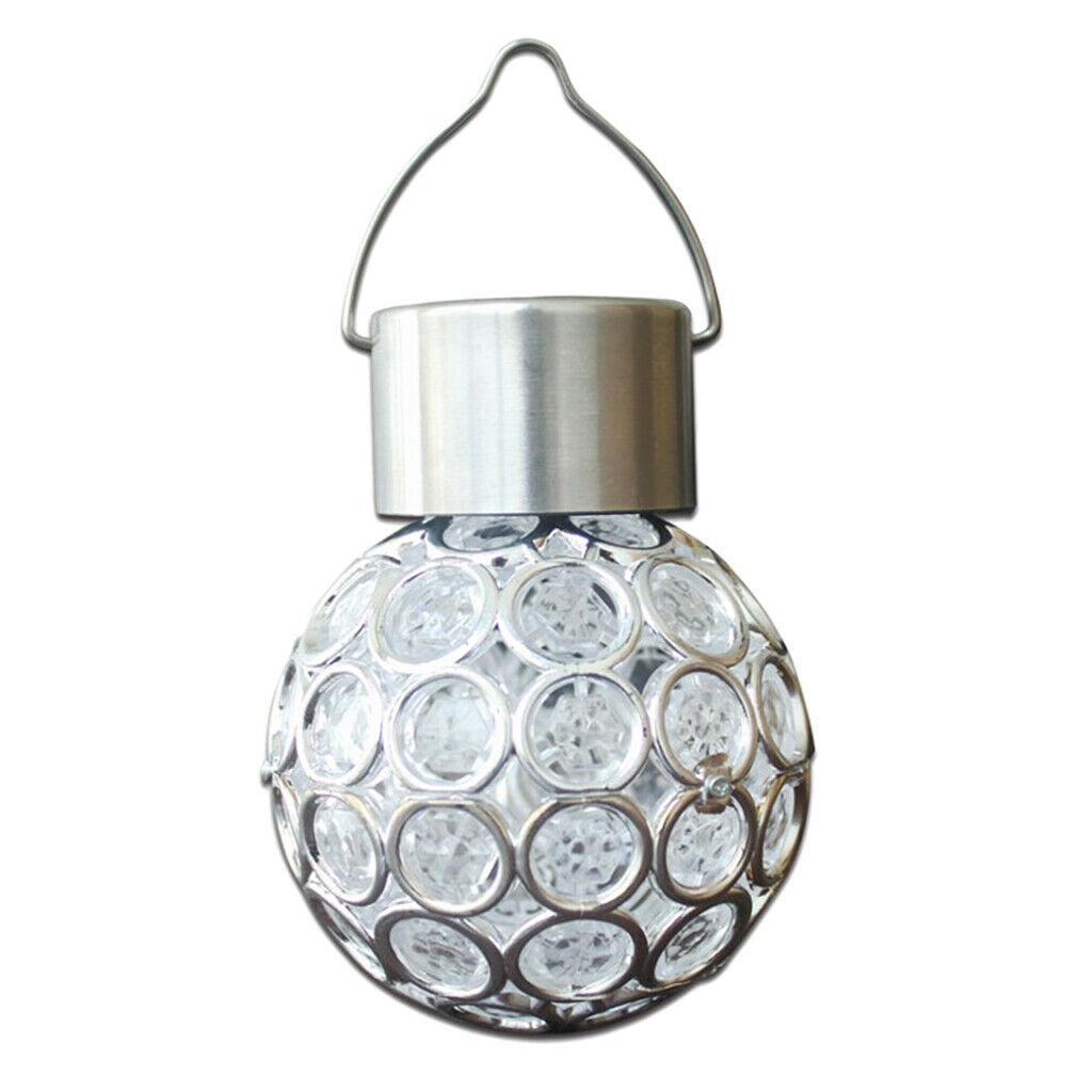 2Pcs Waterproof LED Ball Solar Light Rotatable Outdoor Camping Hang Round
