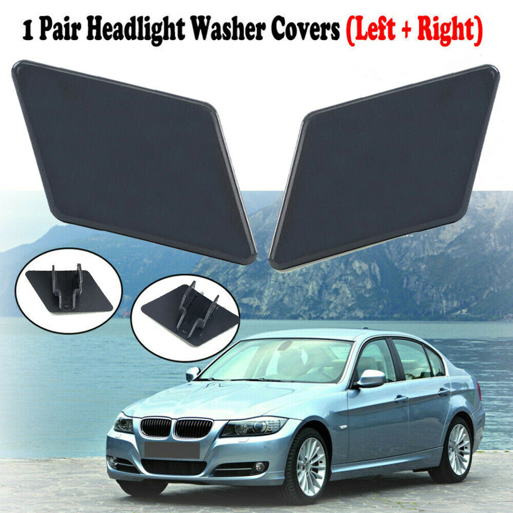 2Pcs Bumper Tow Hook Cover Washer Lid Eye Cap For BMW 3-Series E90 E91 2008-2012