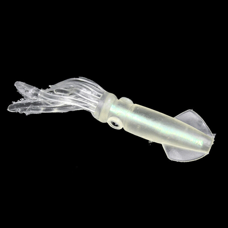 Transparent soft squid lure baits 10.5cm/9g sea bass trolling fishing lure.l8