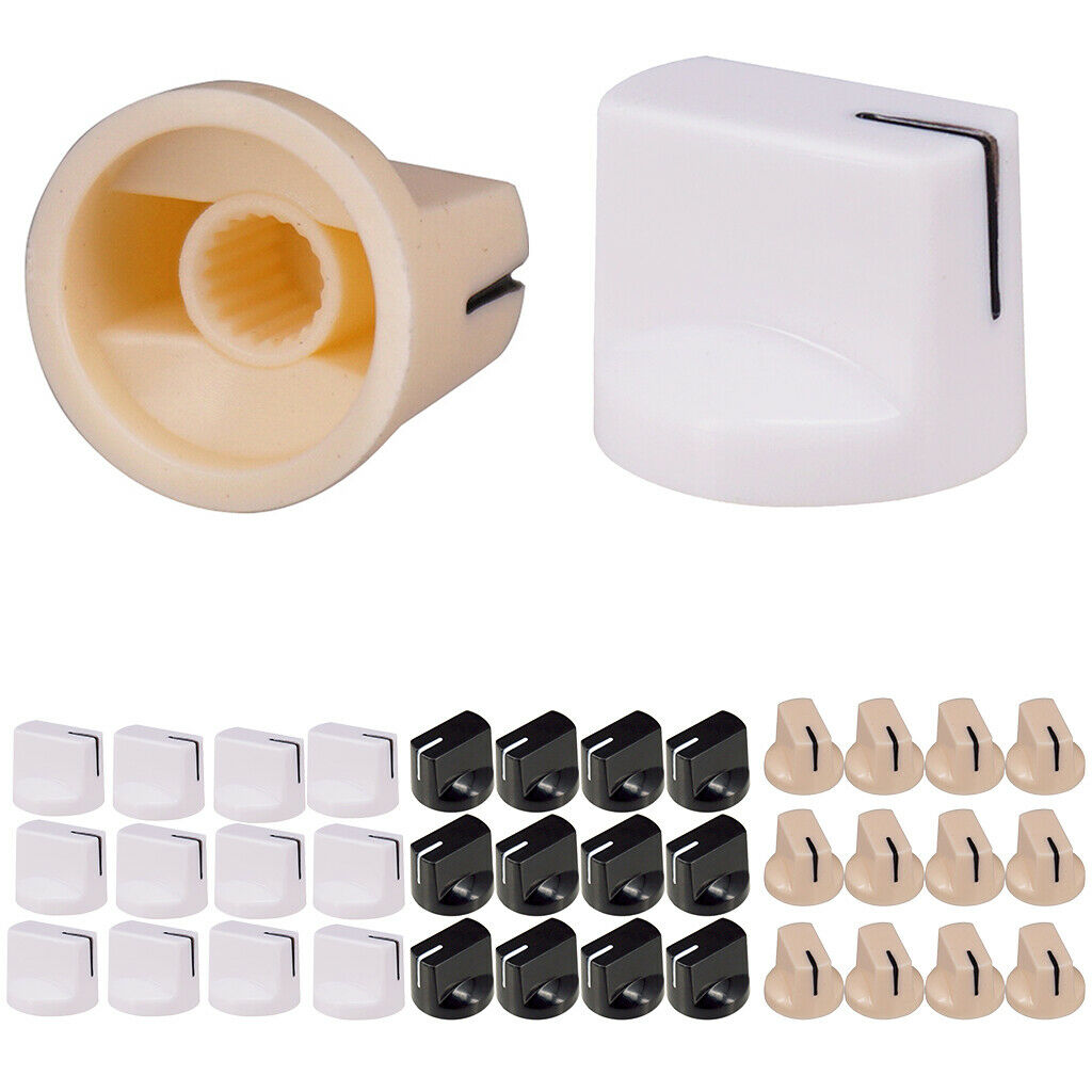 12 Pcs Guitar Speed Control Top Hat Knobs for Electric Guitar White