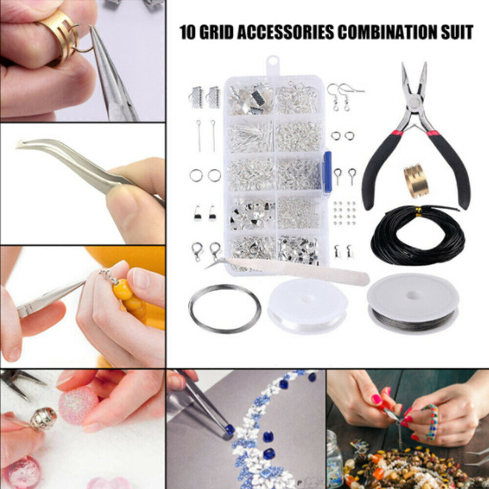 DIY Jewelry Making Kit Earring Bracelets Handmade Pack Set With Tools Girl Gift