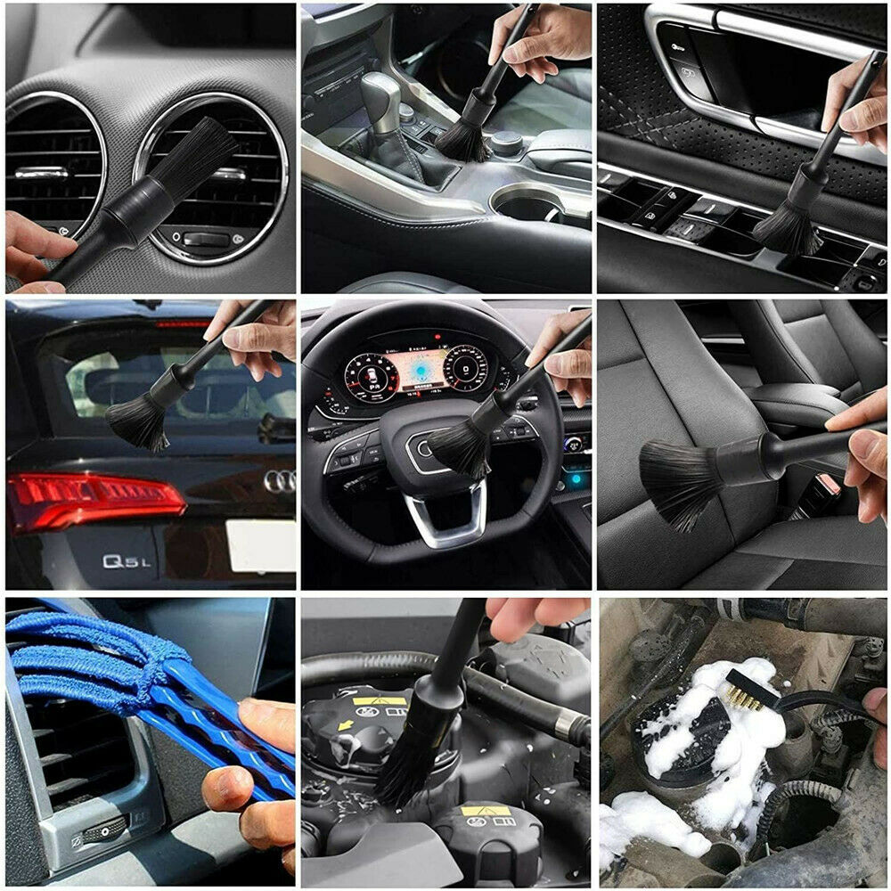5pcs Car Detailing Brush Set Car Dashboard Accessories Air Outlet Cleaning Brush