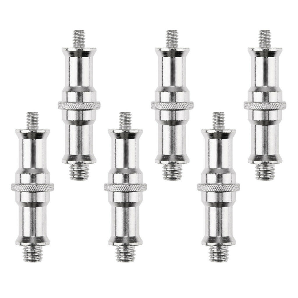 6pcs 1/4" to 3/8" Convertor Threaded Screw Adapter Spigot Stud Light Stand