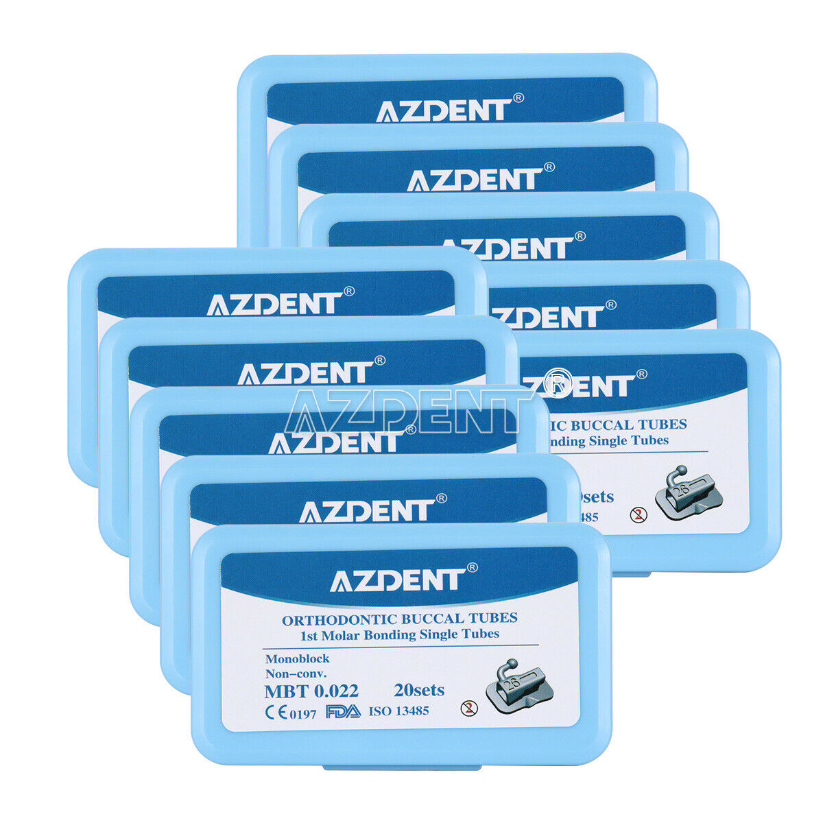10X Dental Orthodontic 1st Molar Buccal Tube Bondable Non-Convertible MBT 022