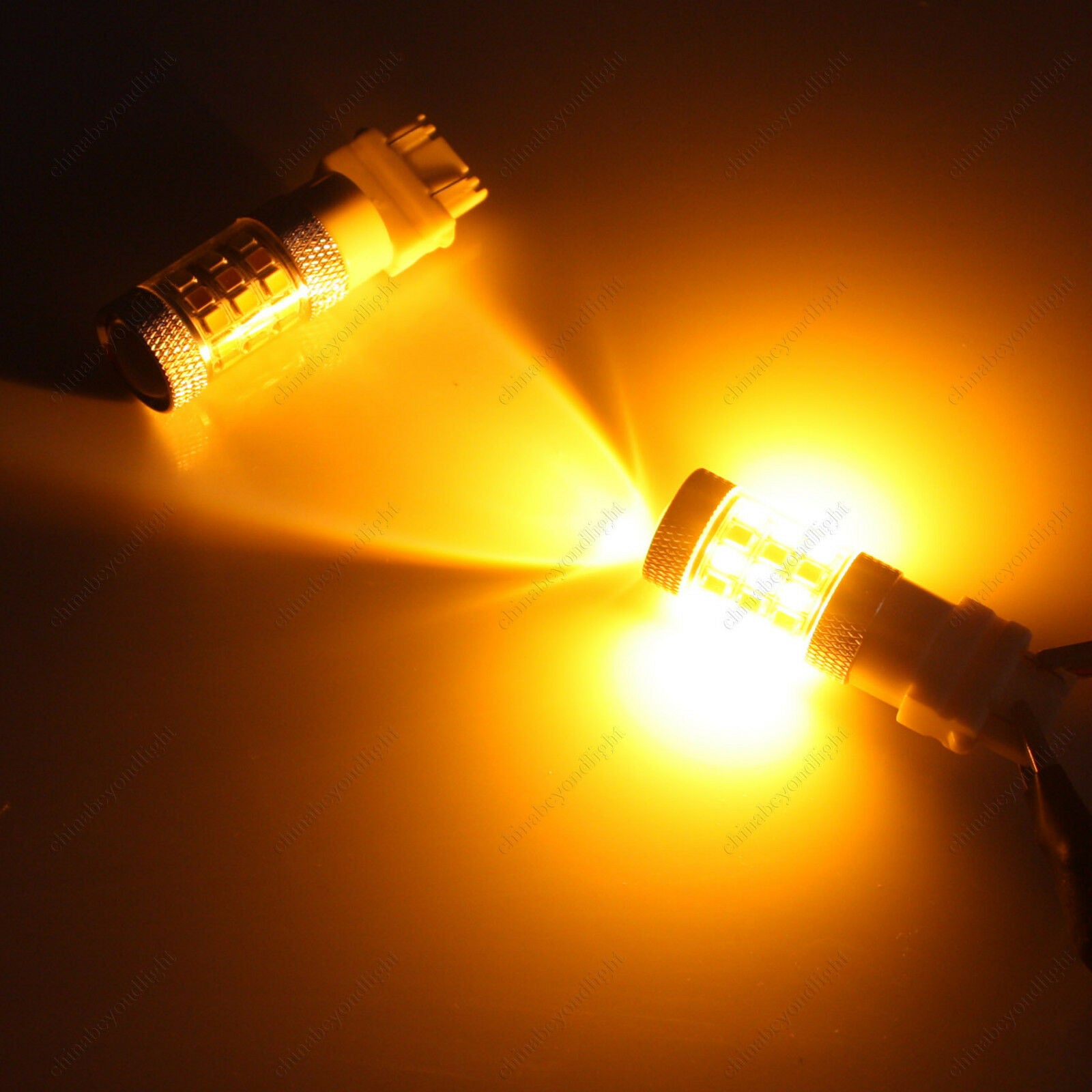 2* Switchback Dual Color White Amber 3157 LED Bulb Turn Signal tail DRL Light