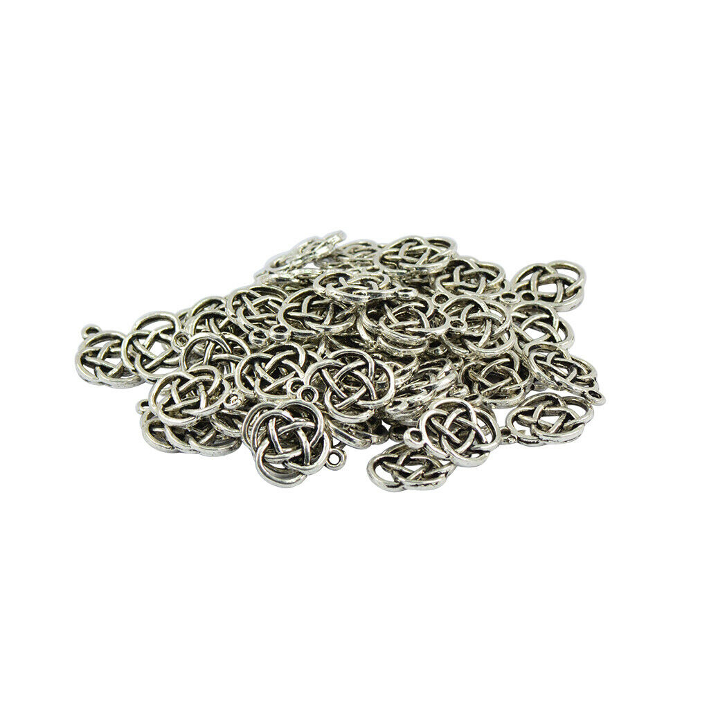 50pcs Celtic Knot Connector Beads Earring Bracelet DIY Making 17.5x13 mm