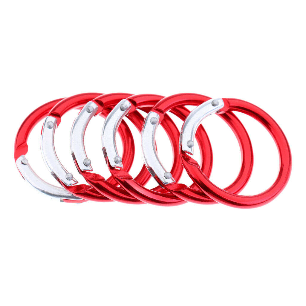 6pcs Red Carabiner Spring Snap Clip   Buckle for Bags Purses Keychain