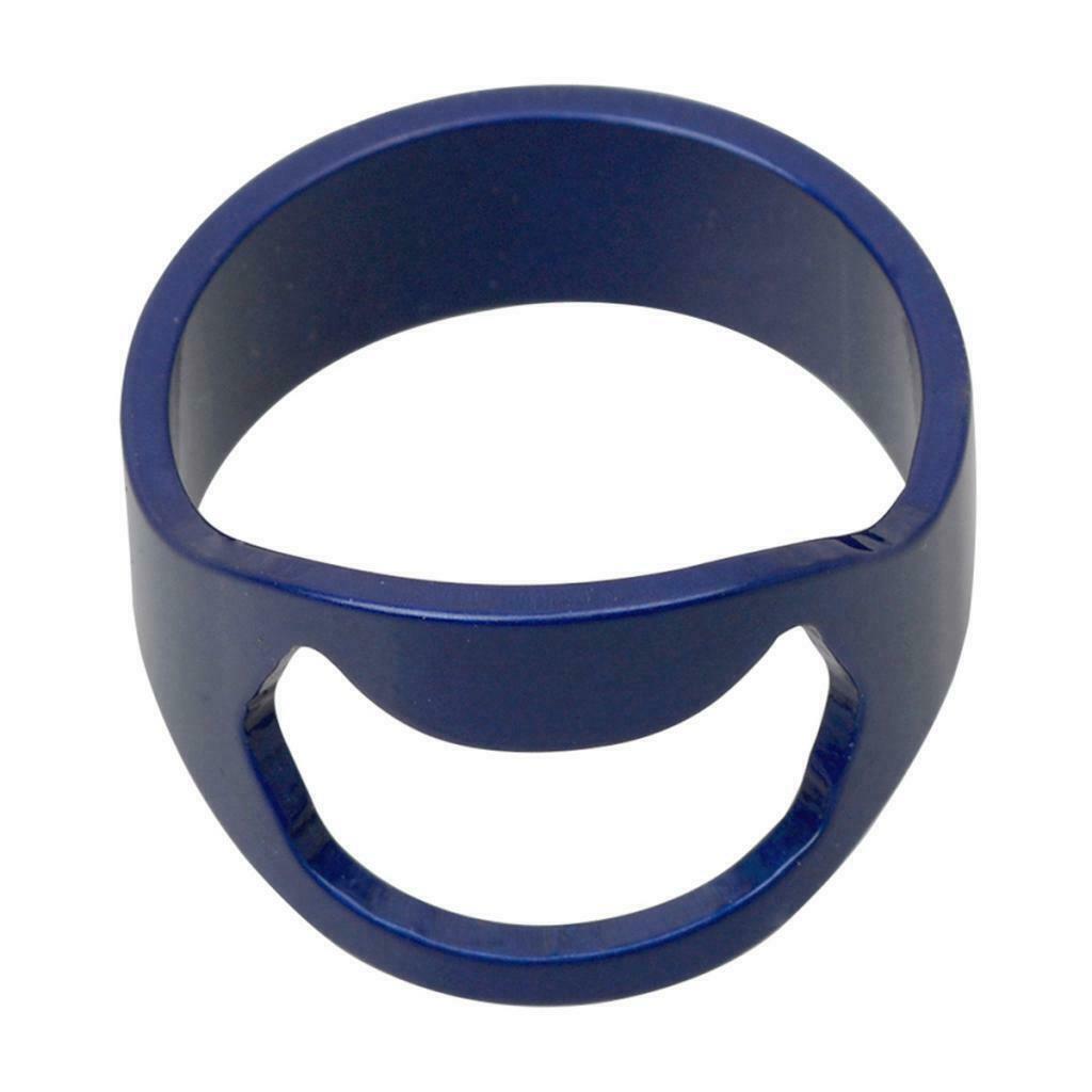 Fashion Blue Ring Beer Opener Steel Finger Ring Bottle Opener Bar Men Gift