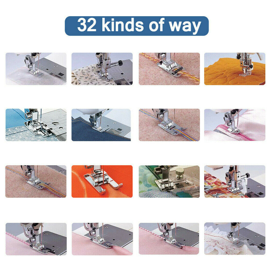 Kit Sewing Machine Presser Foot Feet Snap fit for Brother Elina Singer Janome