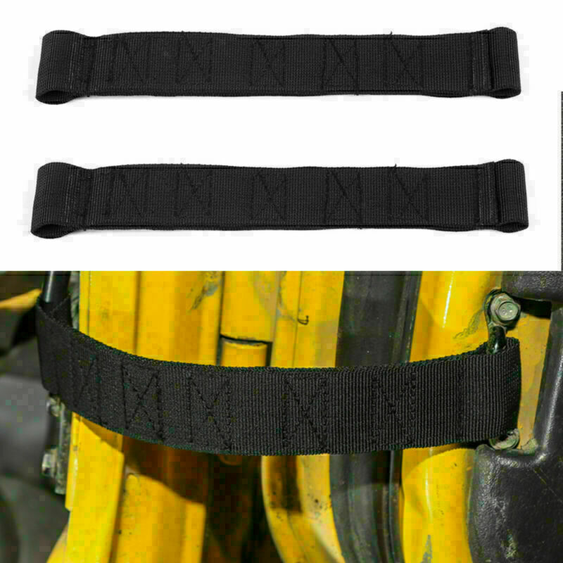 Black Car Door Limit Strap Bandage Rope ForWrangler TJ 1997-2006 2PCS CN